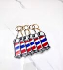 Barber Pole NFC Keychain