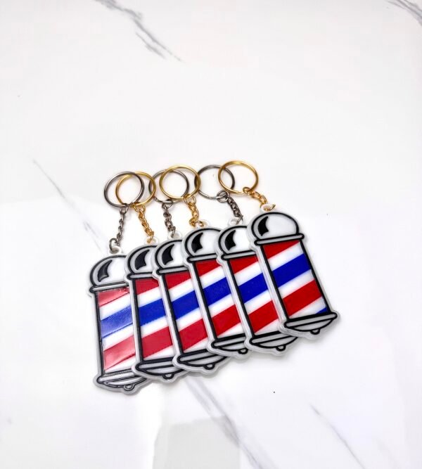 Barber Pole NFC Keychain - Image 2