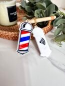 Barber Pole NFC Keychain